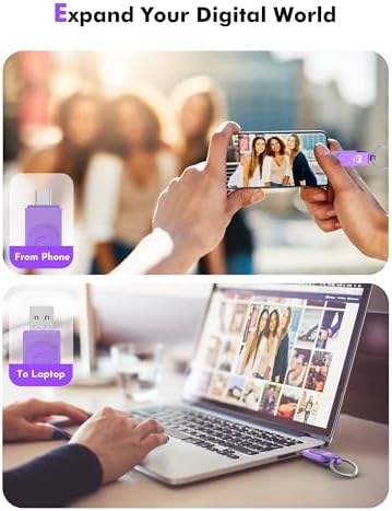 MOSDART 256 GB USB 3.1 Dual Flash Drive – Lightning-Fast Data Transfer for i Phone 15/16, Android, i Pad & Mac Book – Versatile USB-C & A Compatibility – Portable Keychain Design with LED Status Indicator