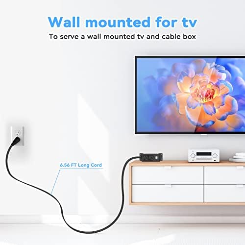 Kungfuking Wall-Mountable Power Strip with USB Ports – 6.56 FT Surge Protector Extension Cord Featuring 2 AC Outlets and Flat Plug Design for Enhanced Charging Flexibility and Device Safety