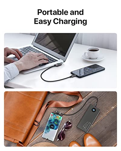 SOOPII 100 W Fast Charging Right Angle USB C to USB C Cable – 6.6 FT Zinc Alloy Braided with LED Display for Enhanced Performance, Compatible with i Phone 16/15, i Pad Air/Pro, Mac Book Pro, Samsung Galaxy S23/S22/S10, Google Pixel & LG Smartphones – Ideal for Gaming & Multitasking
