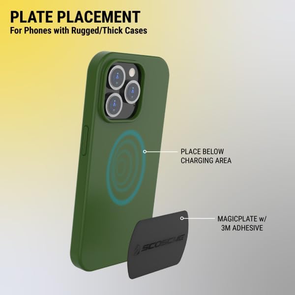 Scosche MRK2 PK-UB Universal Magnetic Phone Mount Metal Plate Kit – Essential Replacement for Secure Smartphone Holding in Vehicles – Enhanced Compatibility with All Devices & Cases – Pack of 2 Durable, Sleek Black Plates for Effortless Installation and Reliable Hands-Free Navigation