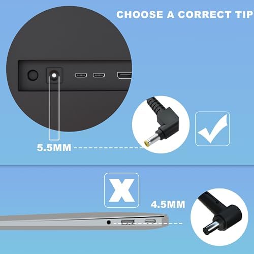 Universal 19 V AC Power Adapter for Asus Monitors – Reliable Charger for TUF Gaming, VG245, VG278, VX248, MX239 Models – Durable, Portable, and Efficient Power Supply for 22″ to 27″ Displays with Safety Features and Optimal Performance