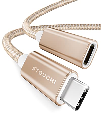 Stouchi 6.6 FT USB-C Extension Cable – Type C 3.1 Male to Female, Ultra-Fast Charging & Data Transfer for PSVR2, Galaxy S23, i Pad Mini/Pro, Mac Book Air M1/M2, and Mag Safe – Enhanced Connectivity & Durability for Gaming and Streaming