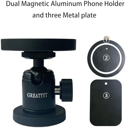 Revolutionize Your Golf Game with the Premium Dual Magnetic Golf Cart Phone Holder – Versatile Magnetic & Clamp Mount, 360-Degree Rotation, Durable Aluminum Design for i Phone & Android Compatibility, Effortless Accessibility on the Course