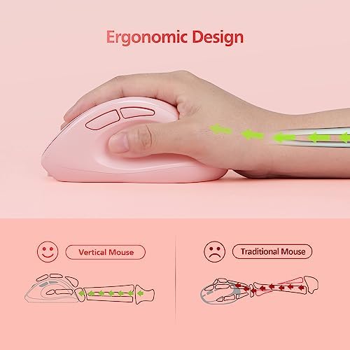 Revolutionize Your Workspace with the Green Ergonomic Wireless Mouse – Superior Vertical Design for Ultimate Comfort, Silent Clicks for Distraction-Free Focus, Long-Lasting Battery Life Powered by 1 AA Battery, Precision Control Up to 1600 DPI with USB Receiver Compatibility for PCs, Laptops, and Desktops