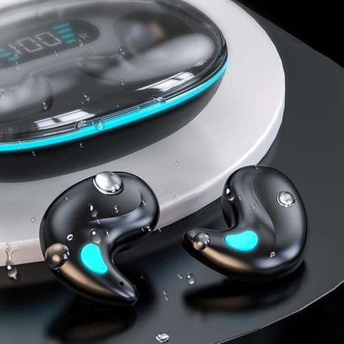 Innovative Bone Conduction Sleep Bluetooth Earbuds – Wireless Noise Cancelling Headphones with Ergonomic Comfort and LED Charging Case – Advanced Bluetooth 5.3 for Enhanced Connectivity, Safe Listening, and Ultimate Relaxation – Ideal for Fitness Lovers and Leisure Seekers