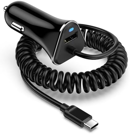 Starlink Mini Power Cable 10 FT – Versatile 3-in-1 Car Charger with Cigarette Lighter Adapter for 12 V-24 V Vehicles, Featuring Digital Display and Dual Fast Charging USB Ports (30 W USB-C PD & 18 W USB-A) for Enhanced Device Compatibility and Performance on the Go