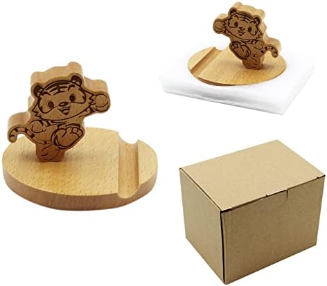 Whimsical Dog-Themed Wooden Phone Stand – Charming Desk Accessory for Mobile Devices, Perfect Gift for Pet Enthusiasts, Stylish and Functional Home Office Decor with Stable Anti-Slip Base for Enhanced Productivity and Optimal Viewing Experience