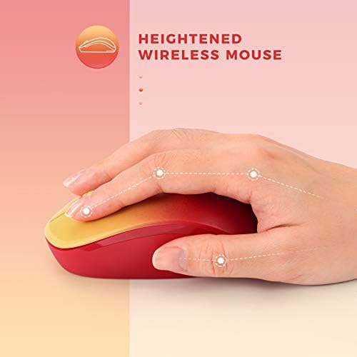 Light Blue Wireless Mouse – Ultra-Quiet 2.4 GHz Noiseless Computer Mouse with USB Receiver for Seamless Windows Experience – Portable, Ergonomic Design for Home, Office, or Travel