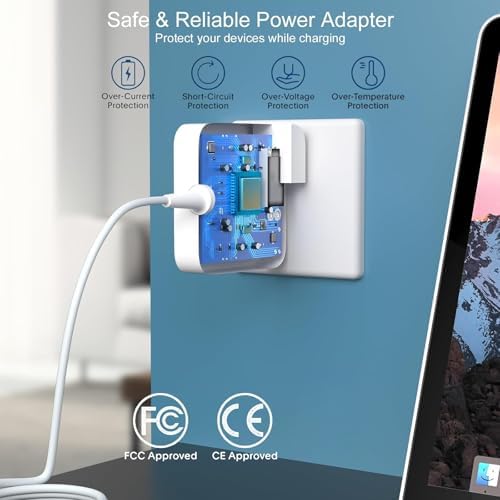 60 W L-Tip Mac Book Pro Charger – Universal Magnetic Power Adapter for Pre-Mid 2012 13-Inch Models – Fast Charging with Safety-Certified Design and Travel Optimization – LED Status Indicator & Durable Heat Sink for Reliable Performance – Includes 6.6 ft Power Cord – Backed by 30-Day Money-Back Guarantee & 1-Year Warranty