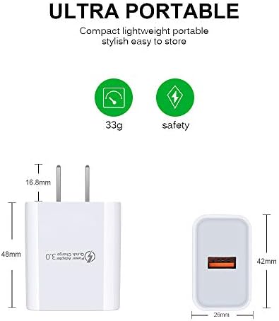 Ultra-Fast 18 W USB C Wall Charger – Compact PD 3.0 Power Adapter for i Phone, i Pad, and Samsung Galaxy Devices – Rapid Charging Block with Advanced Safety Features for On-the-Go Power Solutions