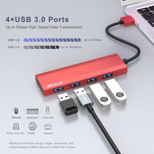 Unlock Seamless Device Connectivity with Our Compact 2 ft USB 3.0 Hub & Multiport Splitter – High-Speed Adapter for Laptops, PCs, i Macs & More – Effortlessly Connect Multiple Devices for Enhanced Productivity on the Go!