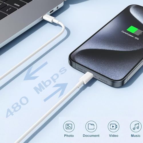 Ultra-Fast 20 W USB-C Charging Block Dual Pack for i Phone 16/15 & Samsung Devices – Includes Two 6 FT Cables for Optimal Convenience and Enhanced Safety Features