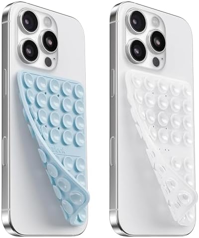 Klearlook 4-Pack Silicone Suction Cup Phone Mount – Creative Hands-Free Phone Grip for Stunning Selfies & Videos in Clear, Light Pink, Hot Pink, and Lavender – Innovative Double-Sided Suction Technology for Wide Compatibility – Premium Durable Design for Effortless Content Creation and Easy Maintenance