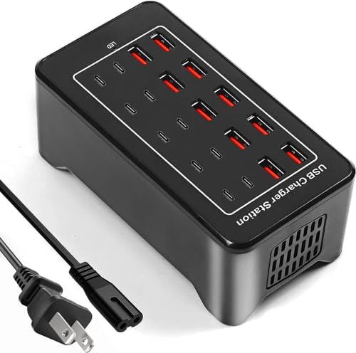 150 W USB C Charging Hub Station with 30 Ports – Fast Multiport Desktop Charger for i Phone 16/15/14/13/12/11, i Pad, and Samsung Galaxy S23/S22 – Optimal Device Compatibility & Safety Features for Efficient Charging Solutions