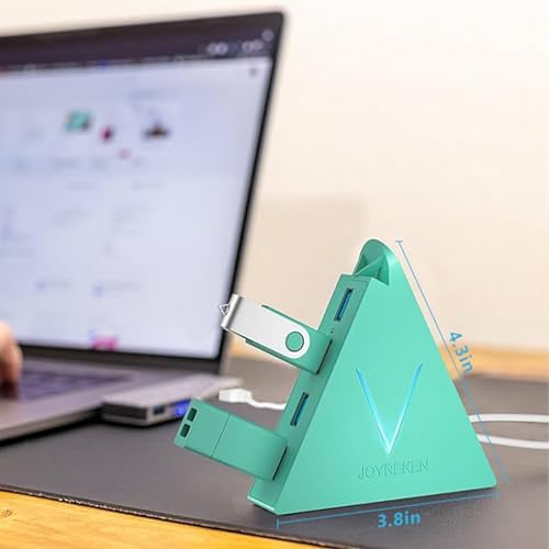 Maximize Your Device Connectivity with the Stylish Dark Purple USB C Hub Tower – 4-Port Splitter Adapter Featuring 2 FT Cable for Mac Book, i Mac, and Surface – High-Speed USB 3.0 Hub for Effortless Multi-Device Management and Enhanced Productivity