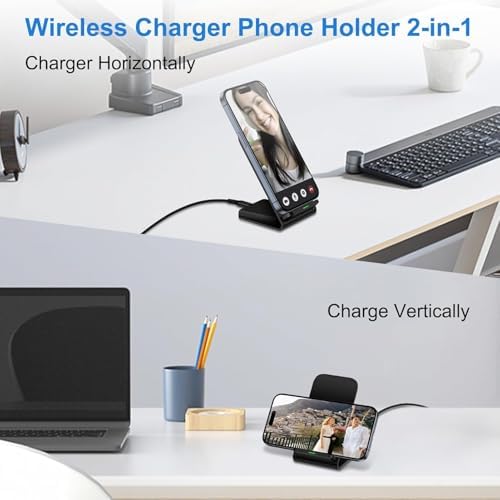 Fast Wireless Charging Dock for Motorola & Samsung Devices – 15 W Wireless Charger with QC 3.0 Adapter, Sleek Design for Edge 60, Edge 2024, Moto G Power 2025, Samsung S25 Series – Compact Phone Charging Solution for Home, Office, and Travel – Intelligent Safety Features to Prevent Overheating and Overcharging – Elevate Your Charging Experience with Enhanced Compatibility and Speed
