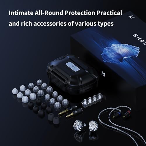 TRN Shell 4 DD Planar Hybrid Earphones – Elevate Your Audio Experience with Customizable Nozzle and 2-Pin Detachable Cable – Perfect for Audiophiles Seeking Unrivaled Sound Quality and Ergonomic Comfort for Daily Listening