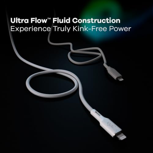 Elevate Your Charging Experience: 360 Electrical Fluid USB-A to Lightning Cable – MFi Certified, 5 Feet of Fast Charging Power for Apple i Phone 14/13/12/11/X & i Pad – Durable Design with Stylish Powder Finish for Ultimate Convenience
