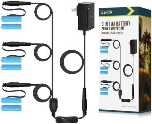 Lenink AC Power Supply Adapter Kit with On/Off Switch – Ultimate AA Battery Replacement Solution for Enhanced Device Compatibility and Energy Efficiency in Sleek Black Design