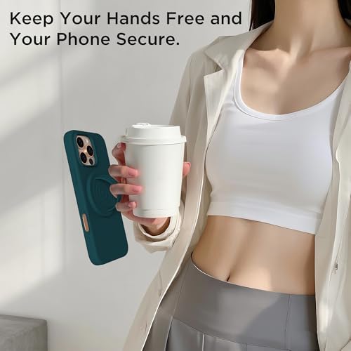 Revolutionary Magnetic Phone Ring Grip Holder – Ergonomic Silicone Finger Loop for i Phone Pro Max/Plus, 12/13/14/15/16 Series – Compatible with Mag Safe – Oat Color Enhances Aesthetics and Comfort – 360-Degree Rotation for Effortless Use – Secure Your Device with Style and Stability – Essential Smartphone Accessory for Unmatched Usability and Convenience