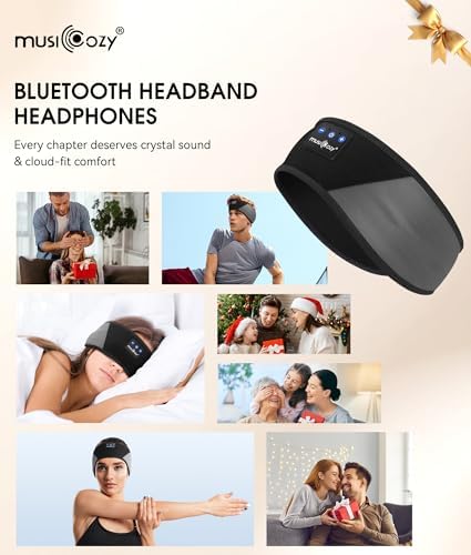 Revolutionary Bluetooth 5.4 Sleep Mask Headphones with Superior HD Sound Quality – Ultimate Comfort Music Headband Perfect for Travel, Yoga, and Running – Exceptional Gift Option for All, Featuring Unmatched Compatibility for an Elevated Listening Experience