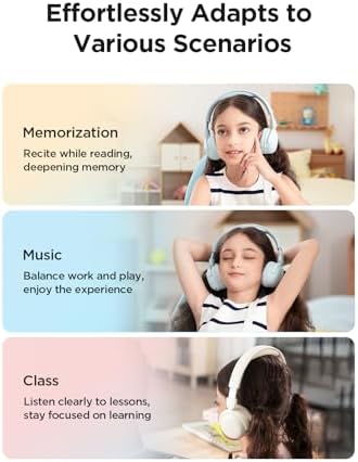 Elevate Your Child’s Audio Adventure with 1 MORE HQ20 Sono Flow Mini Wireless Bluetooth Headphones – Safe Volume Control, 65-Hour Battery Life, Comfortable Over-Ear Design & Built-in Microphone for Seamless Android & i OS Compatibility (Black) – The Ultimate Choice for Young Audiophiles Seeking Quality and Comfort