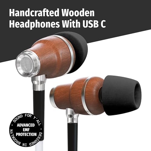 Discover Superior Sound with Symphonized Eco-Friendly Wooden Airtube Earbuds – Immerse Yourself in 3 D Audio Bliss, Deep Bass from 8 mm Drivers, Integrated Mic for Effortless Communication, and Universal 3.5 mm Compatibility – Ergonomically Designed for Comfort During Extended Listening Sessions – Perfect for Audiophiles and Casual Users Alike