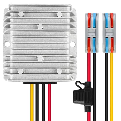 Ultimate 24 V 145 W DC-DC Voltage Regulator – Versatile Step Down/Up Converter (9 V-40 V to 24 V, 6 A) – Durable Waterproof Power Supply for Enhanced Golf Cart Performance and Accessory Compatibility