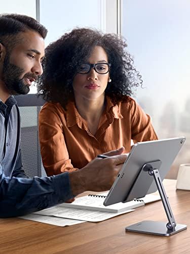 UGREEN Adjustable Tablet Stand for i Pad – Sturdy Aluminum Desk Holder with Enhanced Stability for Pro, Air, and Mini Models – Optimized Viewing Comfort, Portable Design, and Sleek Black Finish – Ideal Home & Office Accessory