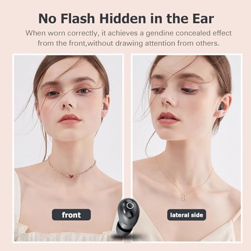Compact Purple Wireless Earbuds for Small Ears – Discreet Bluetooth Headphones Tailored for Women and Kids – Ergonomic Design for Comfort While Sleeping – Extended Battery Life with Exceptional Sound Quality – Perfect for Travel and Everyday Use