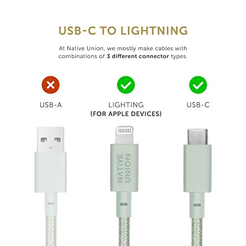 Revamp Your Charging Routine with Native Union 10 ft USB-C to Lightning Belt Cable – Ultra-Durable MFi Certified Cable for i Phone 14 Series & All Lightning Devices – Fast Charging & Data Transfer in Stylish Cosmos Finish for Enhanced Mobility and Performance