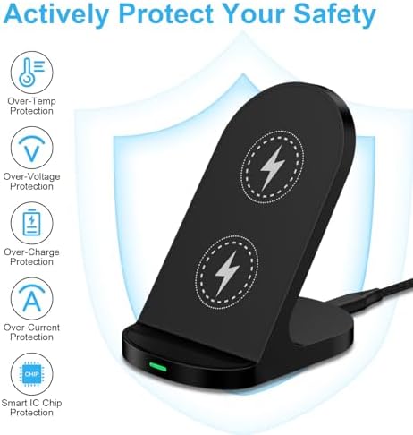 15 W Fast Wireless Charging Stand for Google Pixel & Samsung Galaxy – Sleek Qi Wireless Charger with Smart Tech for Rapid Power Delivery and Enhanced Compatibility – Ideal for Busy Lifestyles