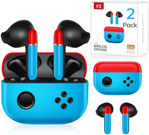 Dual Pack Bluetooth 5.3 Wireless Earbuds with Touch Control – Perfect for Kids & Adults, Includes Compact Charging Case for Ultimate Convenience and Enhanced Compatibility
