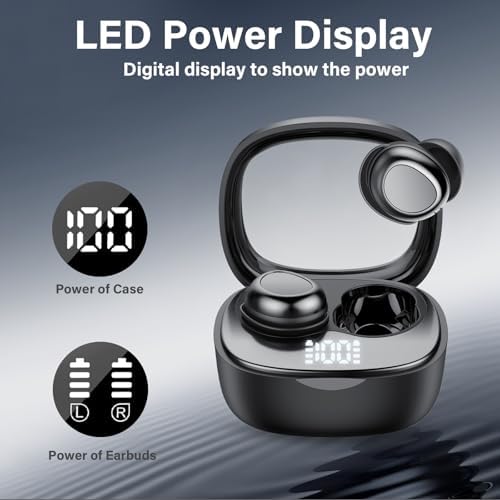 Revolutionary True Wireless Sleep Earbuds 2025 – Ultimate Comfort for Side Sleepers, Bluetooth 5.4 Connectivity, 53-Hour Playtime with Immersive 3 D Bass, Advanced Noise Cancellation, IP7 Waterproof Design for All-Night Relaxation, Quick USB-C Charging with LED Battery Indicator for Effortless Use