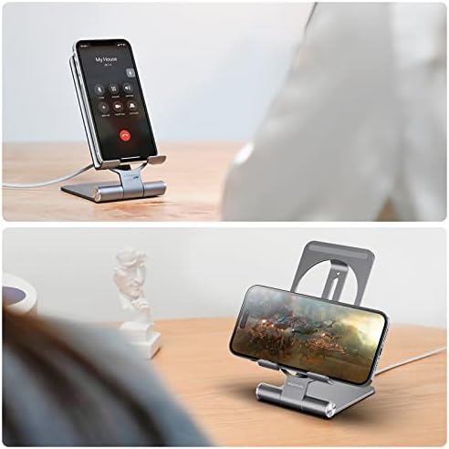 Nillkin Adjustable Metal Wireless Charging Stand – Fast Charge for i Phone 16 15 14 13 12 & Samsung Galaxy S25 S24 S23 S22 S21 Ultra/Plus – Versatile Space Grey Design for Enhanced Functionality and Safety