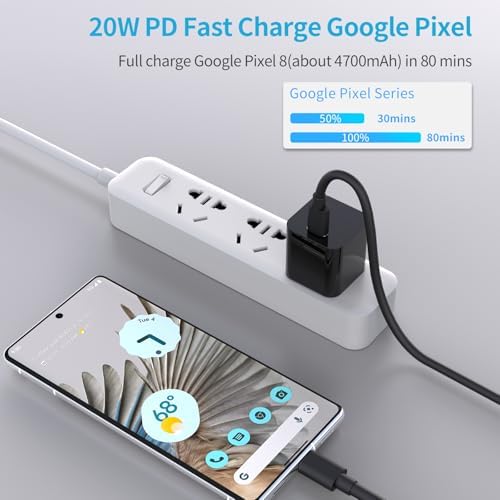 Ultimate USB C Fast Charger Kit for Google Pixel 9/9 Pro, Samsung Galaxy S24 – 30 W PD & QC 3.0 Car Adapter, 20 W Wall Block, Dual 3.3 ft Type C Cables for Rapid Charging Efficiency and Versatile Device Compatibility