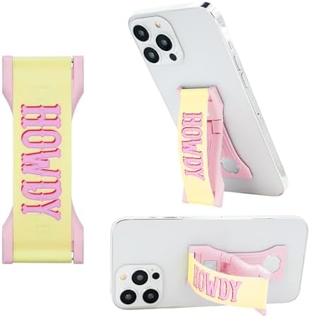 LOVEHANDLE PRO Premium Silicone Phone Grip – Versatile Magnetic Mount & Kickstand – Stylish Howdy Color for Enhanced Comfort and Functionality in Smartphones and Tablets