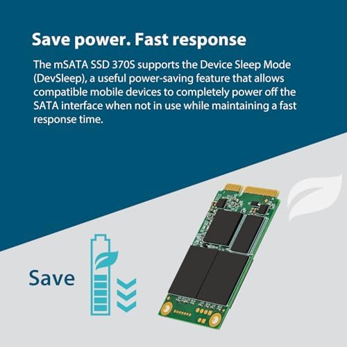 Elevate Your Computing Experience with Transcend 64 GB m SATA SSD – Ultra-Fast SATA III Solid State Drive for Ultrabooks, Desktops, and Tablets – Achieve Lightning Speeds Up to 530 MB/s with Reliable DRAM Cache & MLC Technology for Exceptional Performance and Seamless Compatibility