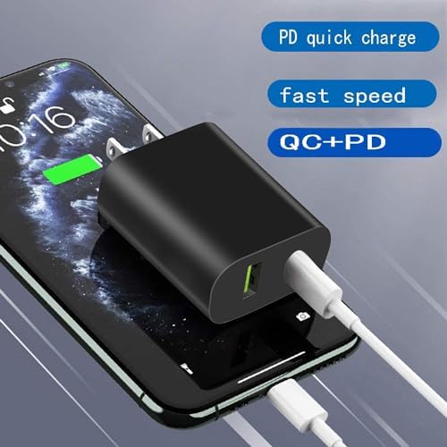 20 W Dual Port USB C Charger Block – Fast Charging Power Adapter (2-Pack) for i Phone 14/13/12/11, i Pad, Samsung & More – Compact, Reliable, and Efficient Wall Charger for All Your Devices