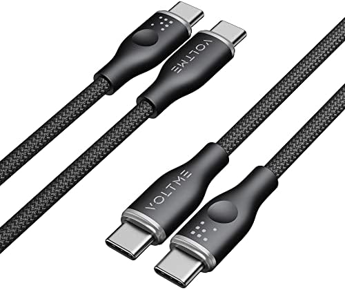 VOLTME 6 ft USB C to USB C Cable (2 Pack) – 60 W Fast Charger for Mac Book Pro 2020, Galaxy S21, i Pad Pro, and Nintendo Switch – Durable High-Speed USB 2.0 Charging Solution for Seamless Connectivity and Enhanced Performance