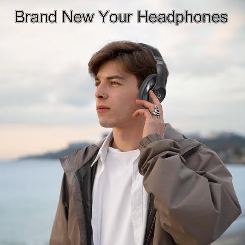 Revolutionize Your Listening with GVOEARS Navy Blue Ear Pads – Premium Protein Leather Replacement Cushions for Beats Studio Pro Wireless Headphones, Unmatched Comfort & Acoustic Excellence, Secure Adhesive for Long-Lasting Fit