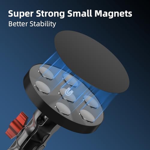 Ultimate Heavy-Duty Gym Magnetic Phone Mount Holder – Secure Clamp for i Phone 16/15/14/13/12 Pro Max & Universal Smartphones – 360-Degree Rotation for Enhanced Workout Efficiency and Hands-Free Access – Durable Magnetic Grip for Fitness Enthusiasts