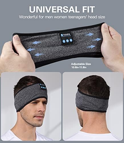 Revolutionize Your Rest with the Bluetooth Noise-Cancelling Sleep Headband – Ultimate Comfort Meets Stylish Functionality for Insomnia Relief, Travel, and Active Lifestyles – Ideal for Yoga and Leisure with Ultra-Thin Speakers in Sleek Black & Grey