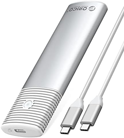 Ultra-Fast ORICO Aluminum M.2 NVMe SSD Enclosure – Tool-Free 10 Gbps USB-C Adapter for 2230/2242/2260/2280 PCIe M-Key SSDs – Thunderbolt 3 Compatible External SSD Case with Enhanced Heat Dissipation and 4 TB Support for Optimal Data Management and Storage Solutions