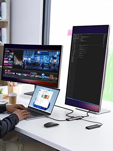 Enhance Your Workflow with Lemorele 9-in-1 USB C Hub Multiport Adapter – Gigabit Ethernet, 100 W PD Fast Charging, 4 K HDMI Output, 3 USB 2.0 Ports, 5 Gbps USB C Data Transfer, SD/TF Card Reader – Perfect Docking Station for Mac Book, Lenovo, HP & Dell Laptops