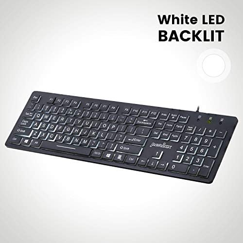 Transform Your Workspace with the Perixx PERIBOARD-317 RGB Wired Backlit USB Keyboard – Enhanced Visibility with Big Print Keys and Dynamic RGB Illumination for Ultimate Typing Comfort – Ideal for Gamers and Professionals Alike – US English Layout for Seamless Navigation and Cross-Platform Compatibility – Elevate Your Productivity and Style Today!
