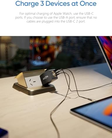 ARZOPA 65 W Ga N USB-C Wall Charger – Compact 3-Port Fast Charging Block for Mac Book Pro, i Phone 15, Galaxy S24 Ultra & More – Ultimate Travel Companion with Foldable Design & Advanced Power Delivery Technology for Rapid Device Charging