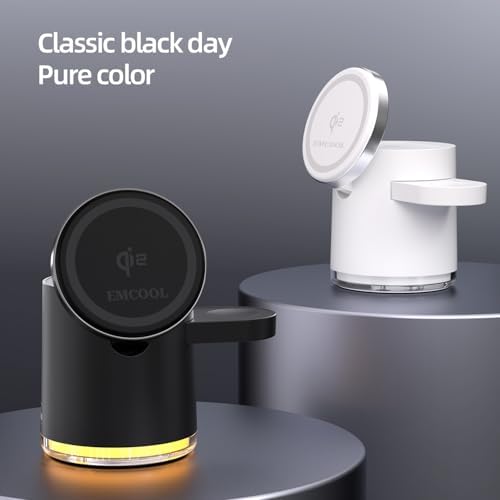 Revolutionize Your Charging Routine with the 4 in 1 Qi2 Certified Magnetic Wireless Charger – 15 W Fast Charging Station for i Phone 12-16, Apple Watch & Air Pods, Compact & Foldable Design with 30 W Adapter Included (Sleek White Finish) – Ultimate Apple Device Compatibility and Space-Saving Solution