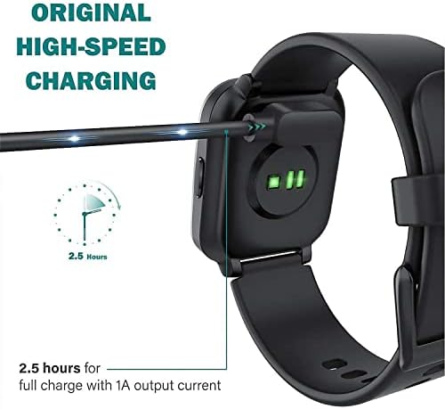 Dual Pack Magnetic Smart Watch Charger Cable – Fast Charging Solution for Fitness Trackers and Smartwatches, Optimal 7.62 mm Pin Spacing for Enhanced Compatibility, Portable and Durable Charging Accessory for Active Lifestyles