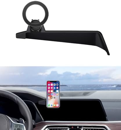 BMW X5, X6, X7 Car Phone Holder (2023-2025) | Mag Safe Compatible 360° Rotation Mount for 14.9-Inch Screen | Secure & Convenient Smartphone Cradle for Enhanced Driving Safety and Navigation Ease